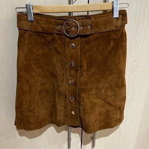Suede skirt